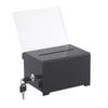 Transparent Acrylic Donation Box Multipurpose Storage Container Portable Suggestion Box With Lock Minimalist Donation Box