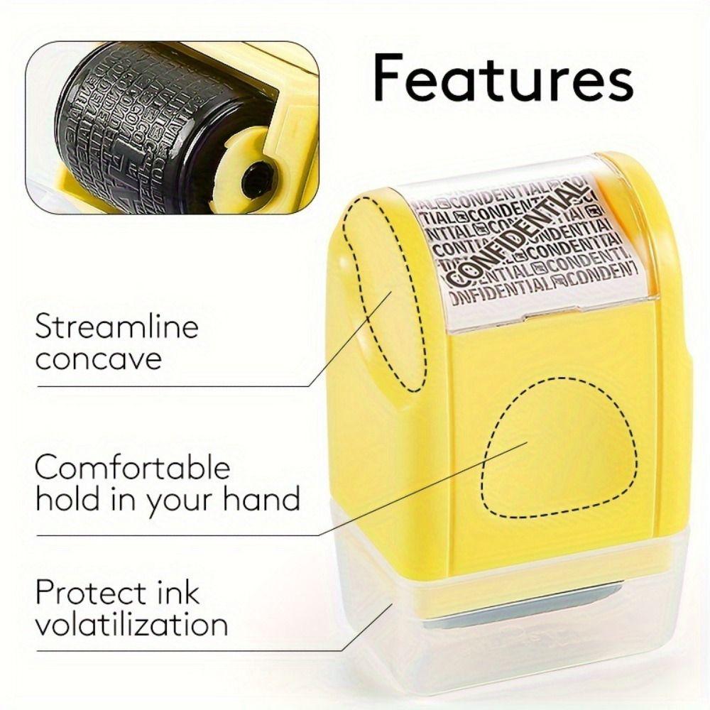 Leakproof Identity Stamp Roller Portable Privacy Guard Roller Stamp Guard Your ID