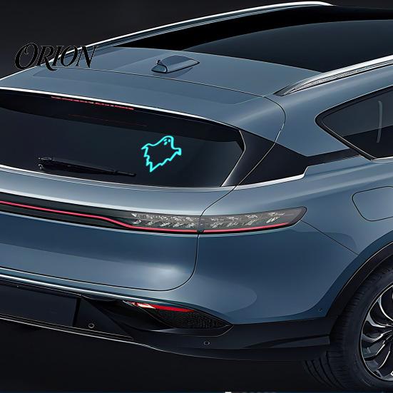Decorative Lights for SUVs Solar Ghost Car LED Light, USB Wireless Animated Warning Windshield And Auto Atmosphere Lamps Rear Window, 6 Modes Suction