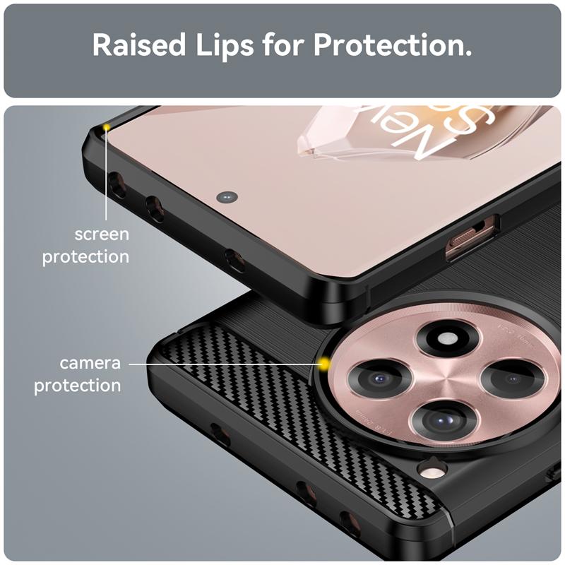 For OnePlus 12R Case Cover Oneplus 12R Capas New Shockproof TPU Phone Bumper Back Soft Silicone Carbon Fibre Fundas Oneplus 12R