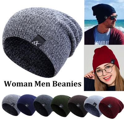 Men Woman Knitted Beanies Casual Cap Warmer Bonnet Winter Autumn Hats Female Beanie Caps High Quality