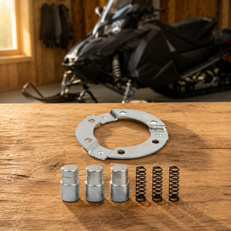 Snowmobile Retaining Plate with Spring Sliding Pin High Quality Replacement Kit for Winter Repair and Upkeep