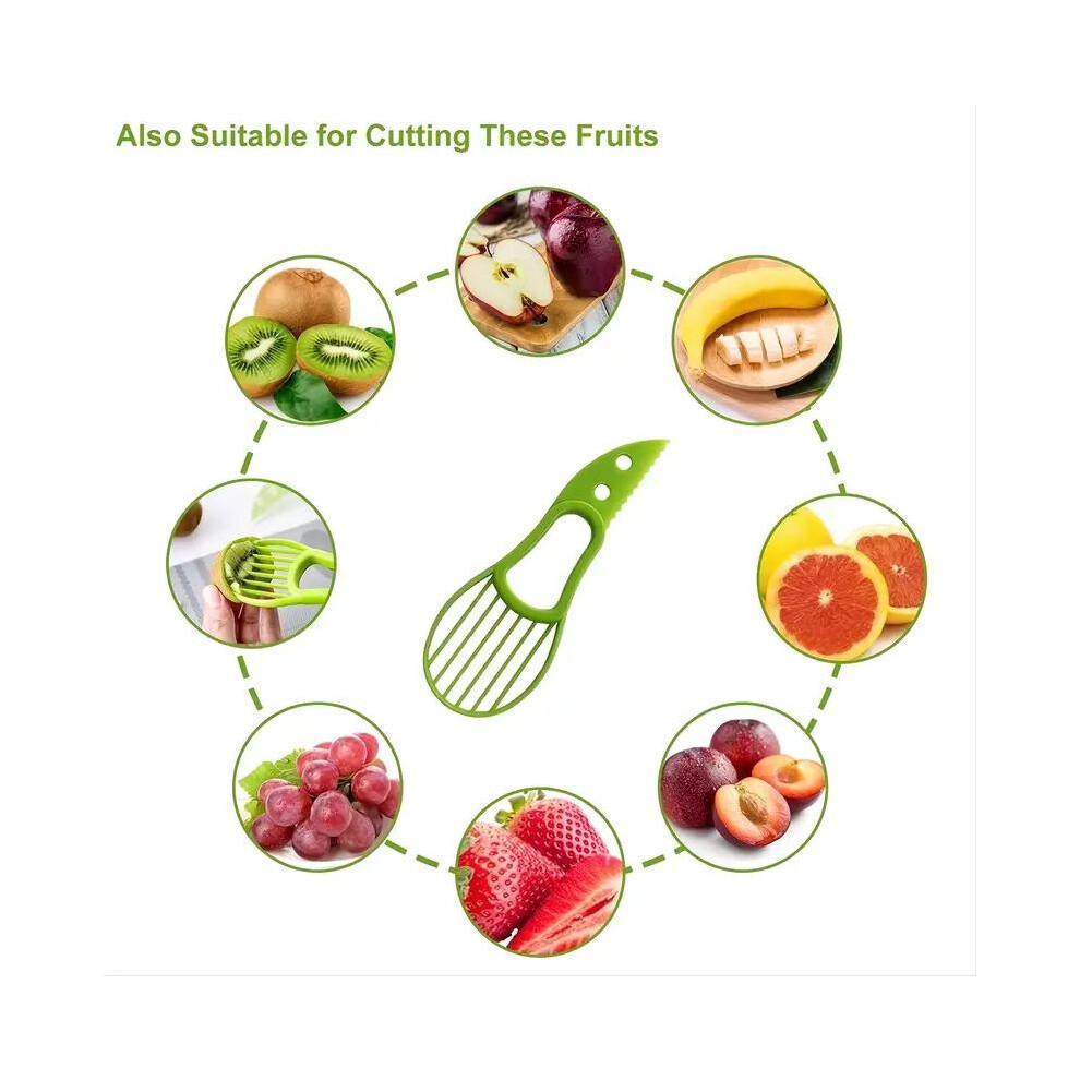 1pcs, 3-in-1 Avocado Slicer Shea Corer Butter Fruit Peeler Cutter Pulp Separator Plastic Knife Kitchen Vegetable Tools Home Accessory