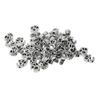 50 Pieces Alloy Silver Meditation Yoga Om Charms Spacer Loose Beads Findings For Jewelry Making