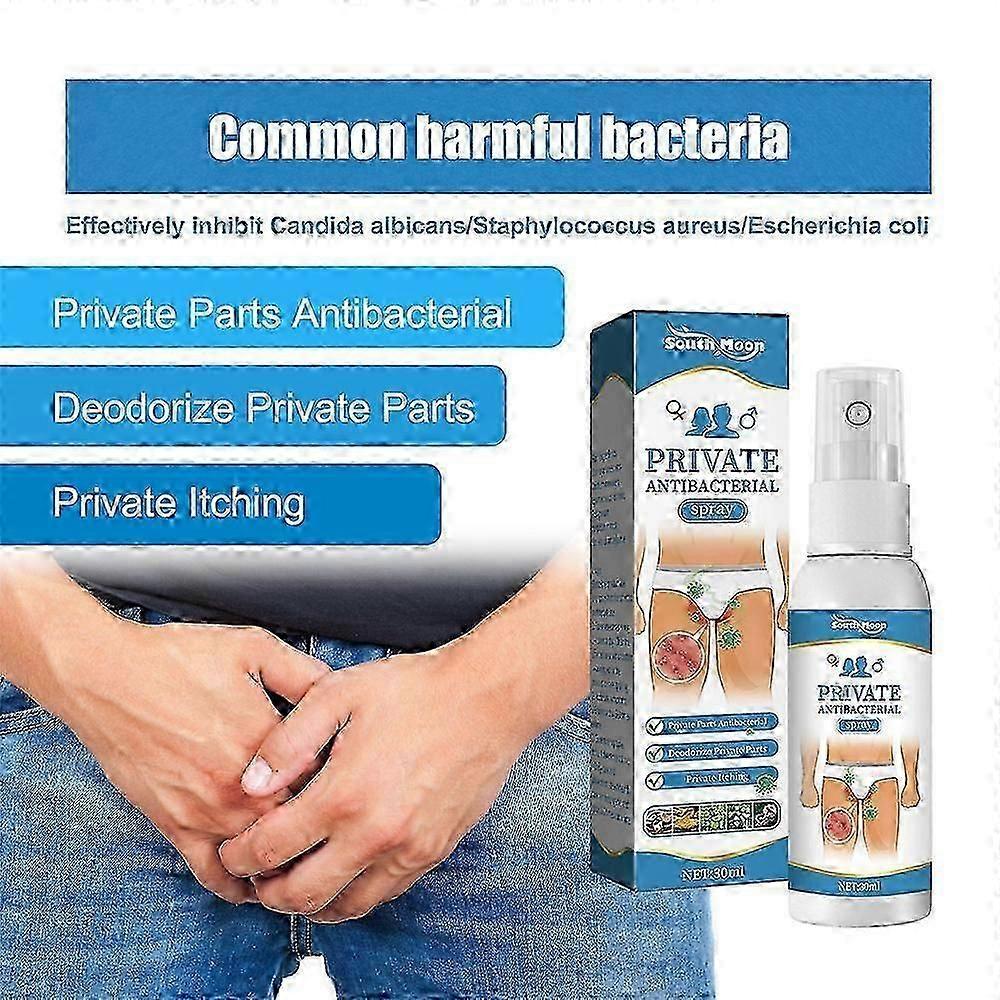 Private Antibacterial Spray, Anti Itch Spray, Natural Herbal Private Parts External Itching Spray, Instant Cooling and Soothing, For Women Men