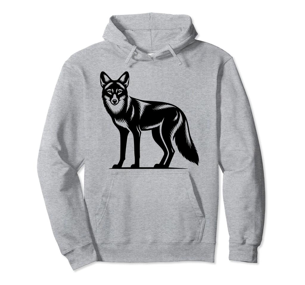 Jackal Dad Mom Lover - Monochrome Jackal Hoodie