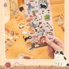 Cartoon Kitten Animal Sticker Adhesive Paper PVC Sticker for Scrapbooking Journal Phone Decoration Classroom Rewarding