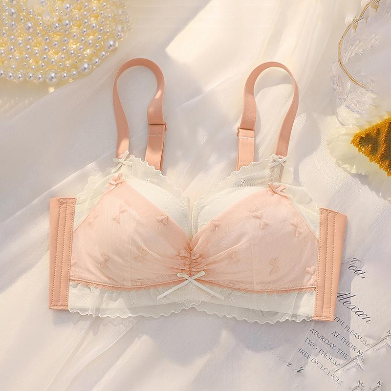 Sexy Push Up Bra Seamless Lace Bra for Women Wireless Thin Cup Brassiere Ladies Underwear Intimate Lingerie 32-38AB Cup