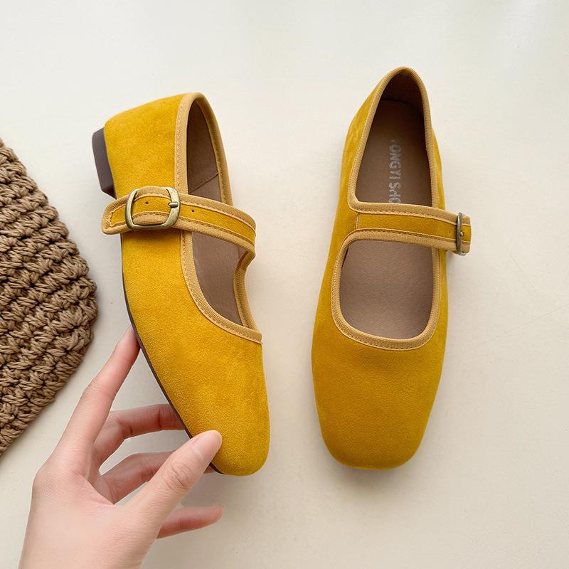 Fashion Hot Selling Shoes Woman Comfortable Shallow Mouth All-Match Female Footwear Low Heels Summer New Dress Flat Mary Janes Shoes