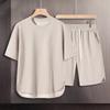 Men's Summer Sports Set: Short-Sleeve T-Shirt + Shorts Relaxed Fit, Simple Casual Two-Piece Set