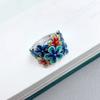 Retro Chinese Cloisonne Blossom Flower Ring For Women Punk Gothic Vintage Open Ring Handmade Designer Zircon Unisex Accessories