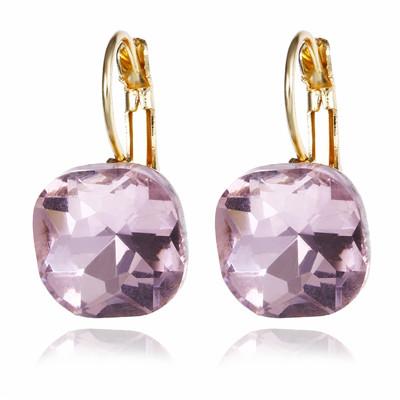 Arrival Pink Blue Crystal Earrings For Women Girls Vintage Drop Earrings Statement Wedding Jewelry