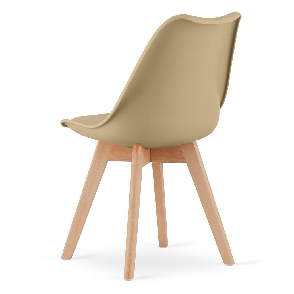 MARK chair - dark beige / natural legs x 3