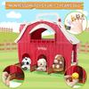 Farm Animals Big Barn Toy for 1 2 3 Year Old, Toddler Educational Montessori Toys, Farm Pretend Playset with Barn & Farmer, Christmas Birthday Easter