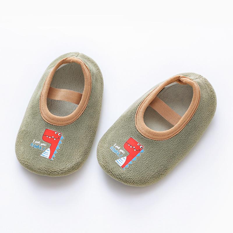 Baby Walking Shoes and Socks, Children's Indoor Anti-slip Soft-soled Fleece Floor Socks, Thick Infant and Toddler Shoes and Socks