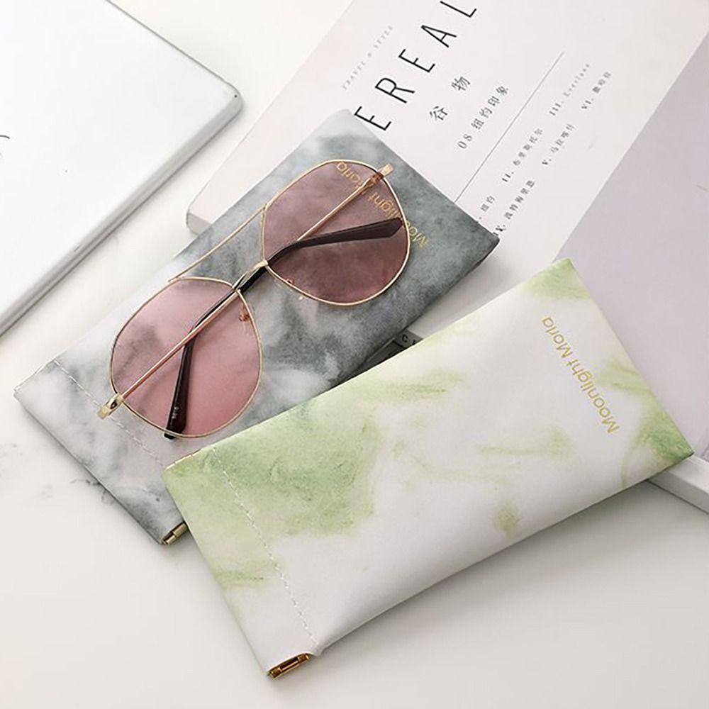 

Automatic Closing Shrapnel Glasses Bag PU Leather Sunglasses Protective Cover Girl зелений