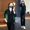 Popular Women's Spring & Autumn Tracksuit Set: Fashionable Hoodie & Wide-Leg Pants for Middle-Aged Mothers – 2025 Collection