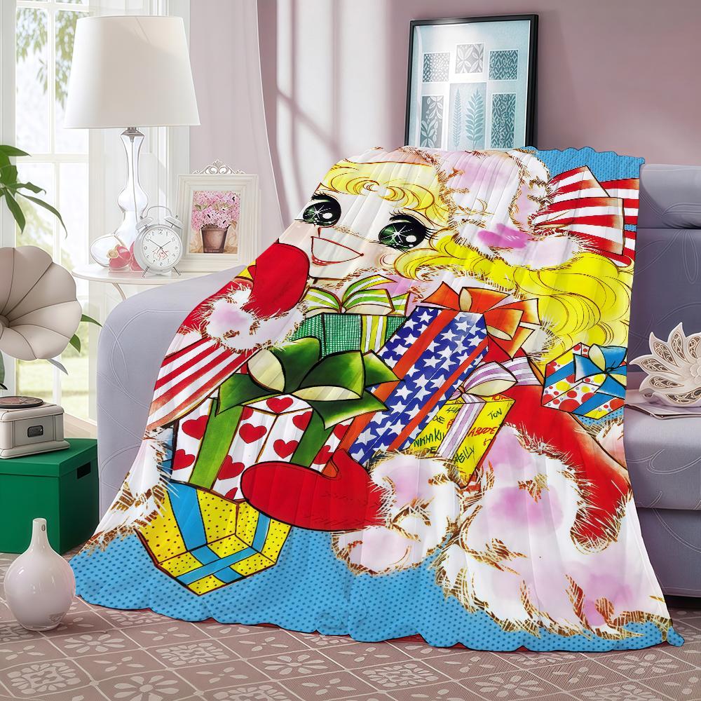 Lovie anime C Candy C Candy Blanket For Sofa Office Bed Plane Travel Sleep Read Relax Camping Soft And Warm