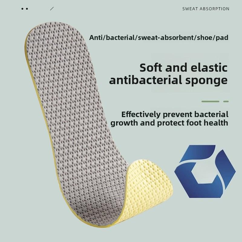 Summer Shoe Inserts For Men Women Breathable Deodorant Sweat Absorbent Ultra Soft Trimmable Barefoot Wear No‑Sock Sports