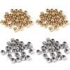 10-100pcs/lot 2-10mm Stainless Steel Ball Beads High Quality Gold Big Hole Loose Round Bead For DIY Jewelry Bracelet Accessories