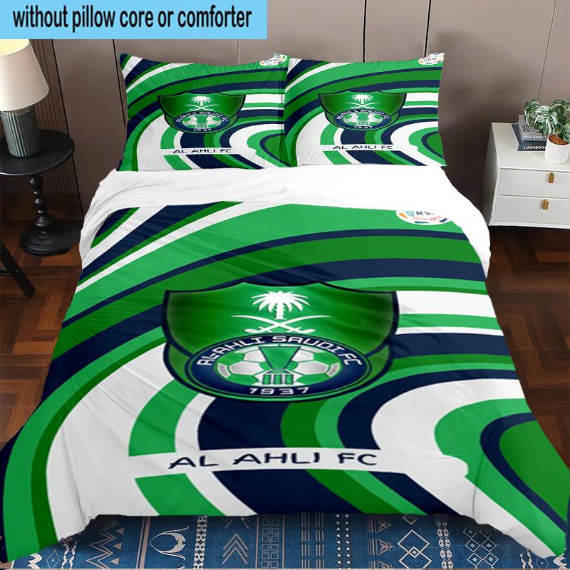 AS Saint-Étienne 3PCS Bedding Set 2D Printing (Includes 1 Duvet Cover + 2 Pillowcases Coreless), Bedroom decor,Fan gift