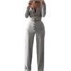 Women's autumn new long-sleeved cardigan slim button casual suit