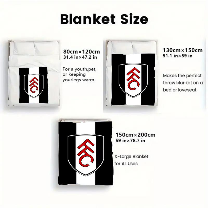 Fulham Pattern Flannel Blanket High quality All Seasons Warmth and Comfort Perfect for Christmas Gifts.