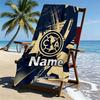 Custom Name Personalized Club America Print Beach Towel, for Trip Camping Beach Party Home Decor, Birthday Gift for Family & Friends