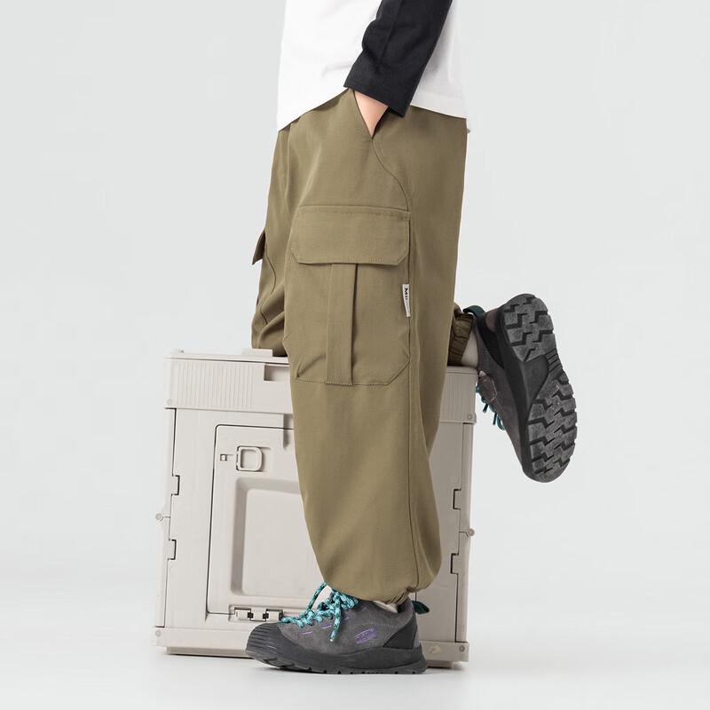 Boys' Casual Pleated Pocket Cargo Pants