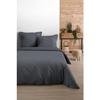Housse de couette en coton 240 x 260 cm uni Edenne ardoise