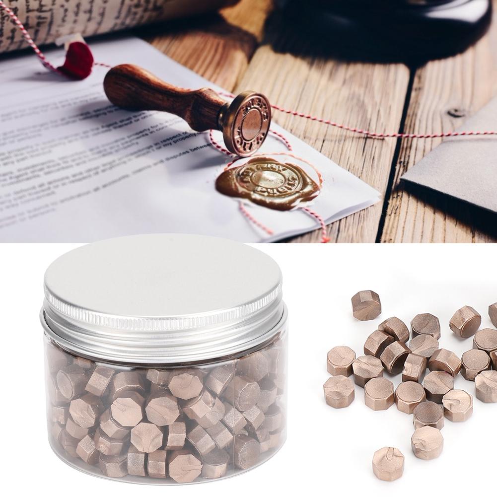 200Pcs Sealing Wax Octagon Seal Pearlescent Suit Bottle Packing for Envelopes Documents Wedding
