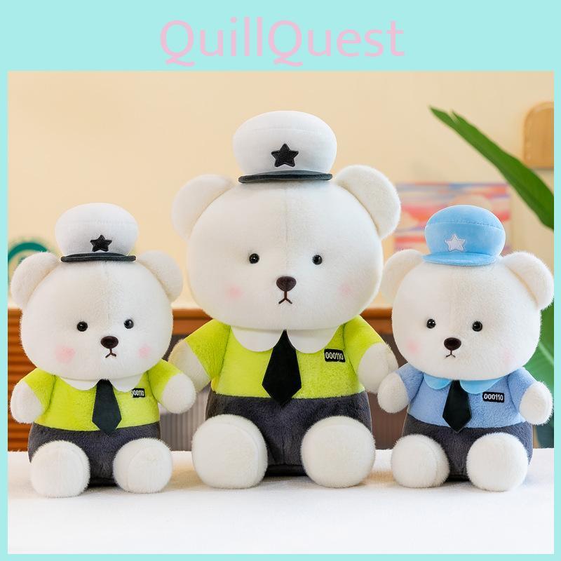 Teddy Officer Police Bear Plush Toy Adorable Cop Costume Animal Kid Gift Perfect