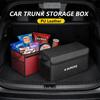 Car Trunk Storage Box, For SKODA KAROQ NU7 ND7 -2025 Portable Foldable Large-Capacity Leather Organizer Interior Accessories