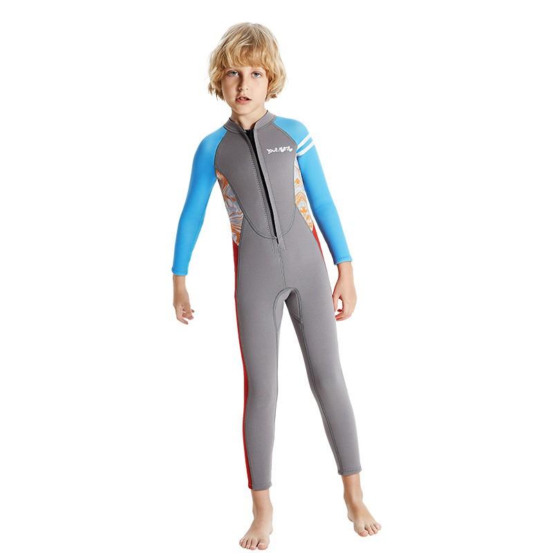 2.5MM Kids Wetsuit Long Sleeve Thermal Swimsuit Diving Snorkeling Surfing