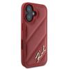 Karl Lagerfeld Quilted Signature - Etui Iphone 16 (Czerwony)