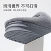 Men's Cotton Slippers Men's Autumn and Winter Velvet Warm Fluff Waterproof Non-slip Indoor Home Cotton Shoes Men's Winter