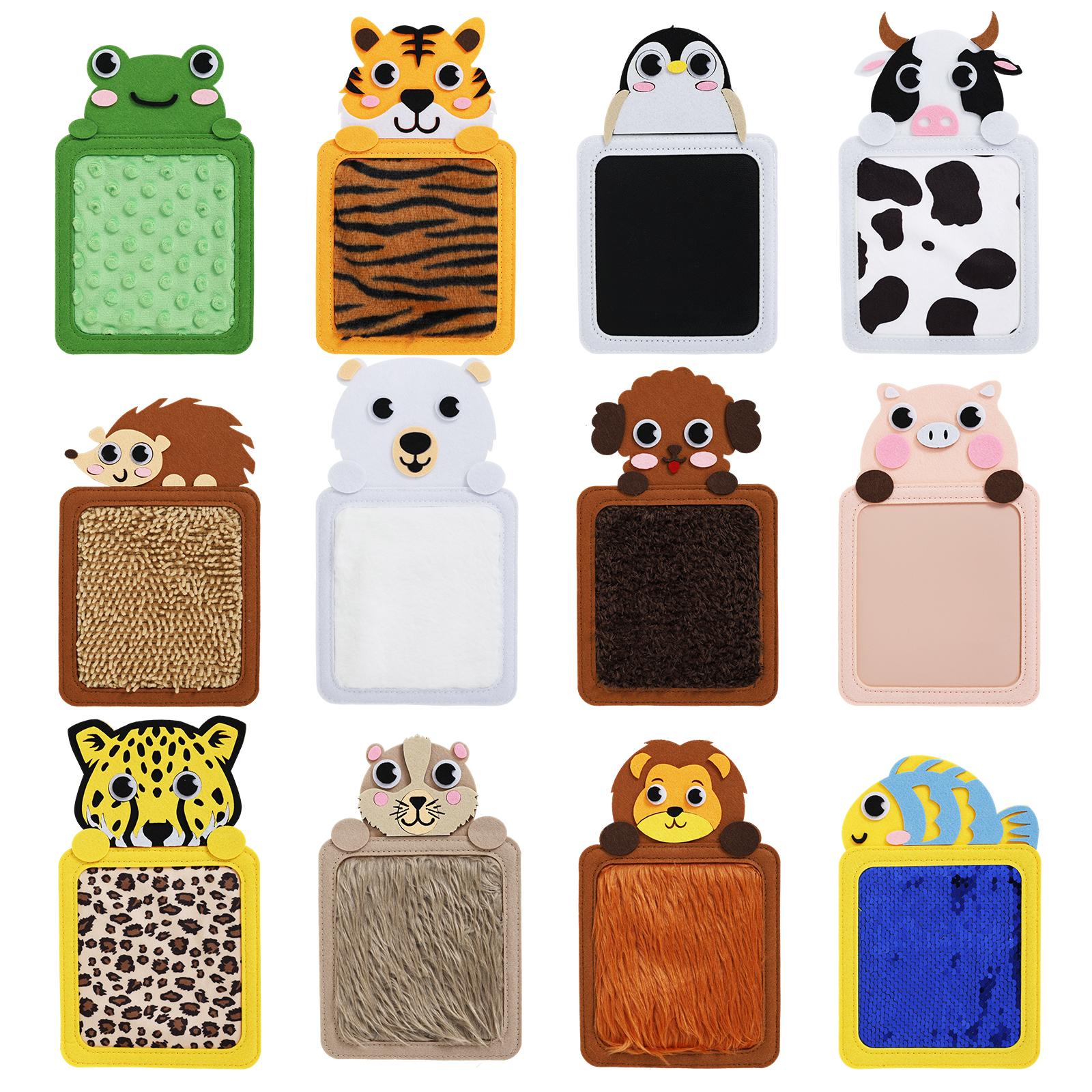 

Felt Sensory Mats for Autistic Children Cartoon Animal Cognition Tiles Textured Pads Developmental Preschool Education Toys