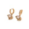 1 Pair Fashion Zirconia Eye Dangle Earrings for Women Golden Earring Jewelry Wedding Party Accessories