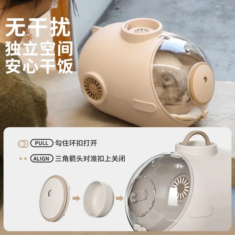 Cat Backpack with Fan Space Capsule Breathable Handbag Oblique Cross Large Capacity Carrying Pet Carrier Cat Cage Cats Supplies