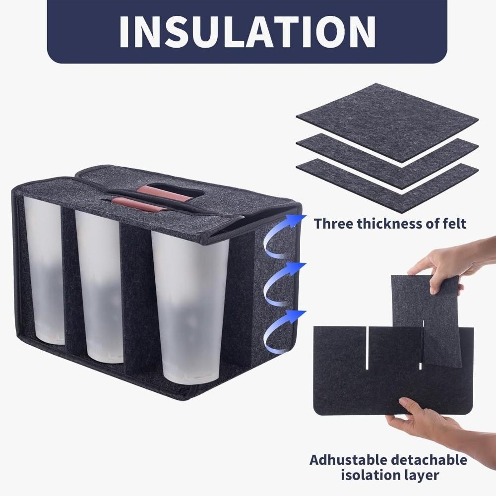 Multifunctional Drink Cup Carrier Reusable Cup Holder New Foldable Tote Bag Travel