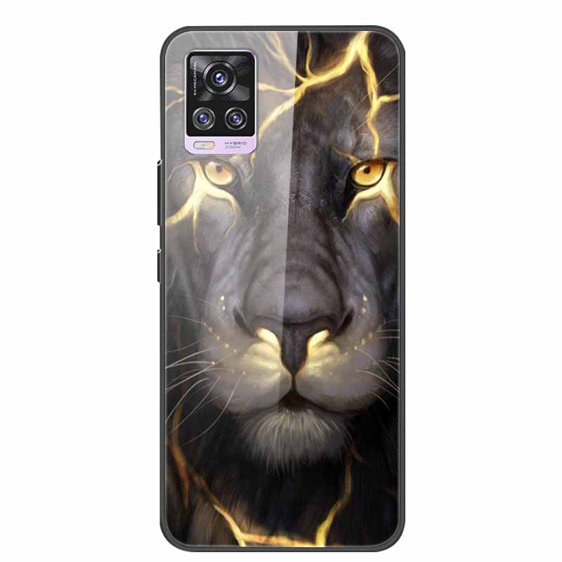 Glass Back Cover For Vivo V20 Pro 5G Case Coque Hard Tempered Glass Case For Vivo V20 Pro 2020 Phone Case Cover Soft Bumper Para