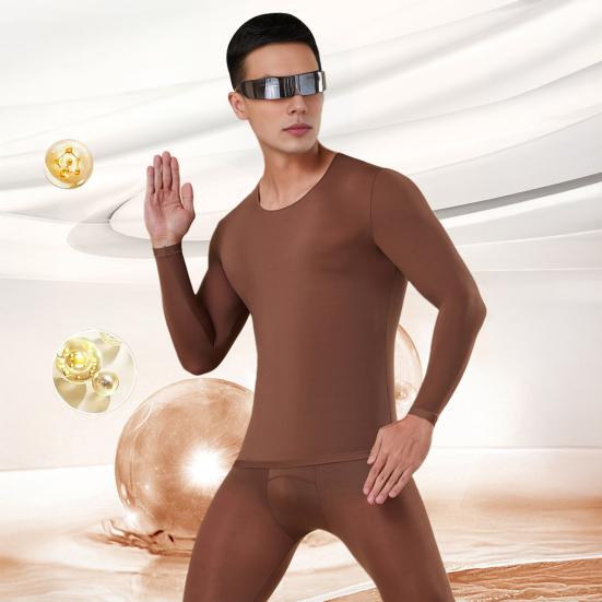 Long Johns Thermal Underwear for Men Ultra Lightweight Base Layer Top And Bottom Set for Cold Weather
