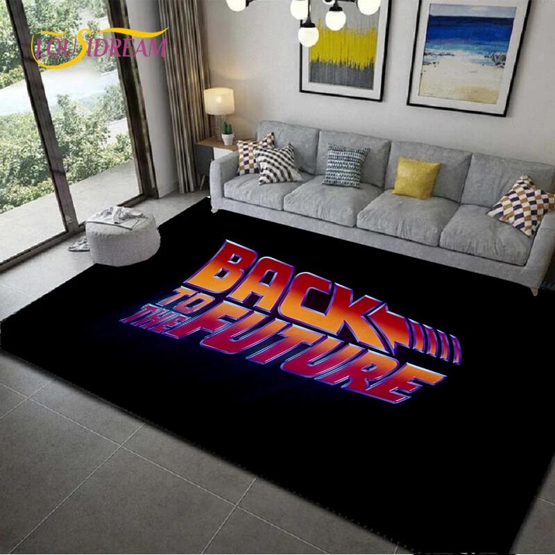 Back To The Future Creative Area Rugs,Carpet for Living Room Bedroom Home Decorative,Kid Rug,Kitchen Bathroom Non-slip Floor Mat