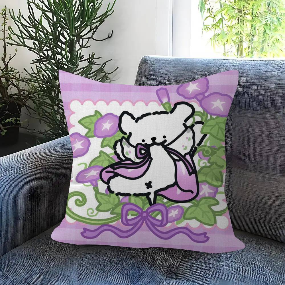 Cartoon Line Dog Pillow Gift Home Office Decoration Bedroom Sofa Car Cushion Cover Case 45X45