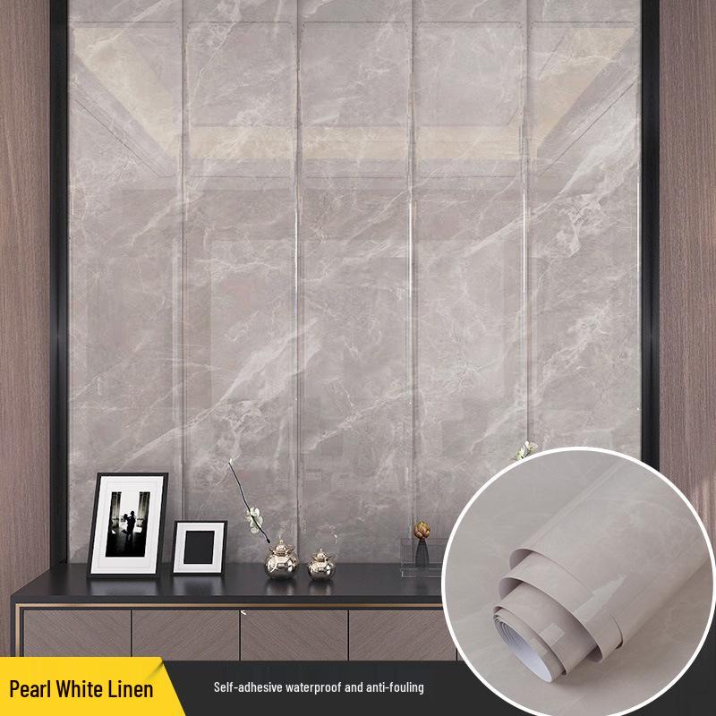 3D Marble Wall Sticker: Self-Adhesive, Oil-Proof, Thickened Decor for Bathroom, Kitchen, Wardrobe