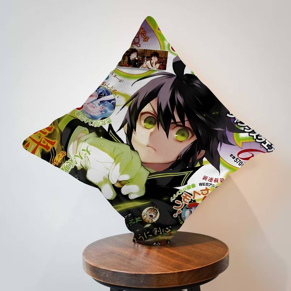 Anime Seraph of The End Pillow Cover Sofa Cushion Cover Home Room Decoration Children Gift