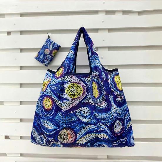 Yousheng Shopping Bag Foldable Large Capacity Tote Durable Oxford Reusable Grocery Bag Strong Load-Bearing Shoulder Storage Bag