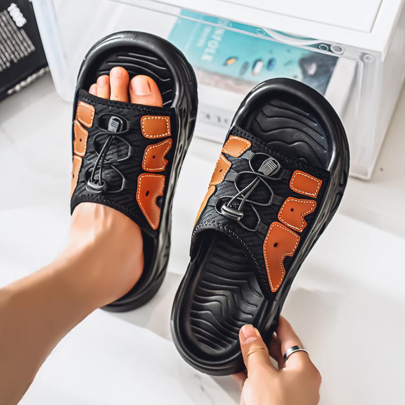 Móda CYYTL Pantofle Pánské Letní Ležérní Venkovní Plážové Boty Sandály Chůze Nazouváky Pohodlí Luxusní Značkové Kožené Módní Lehké