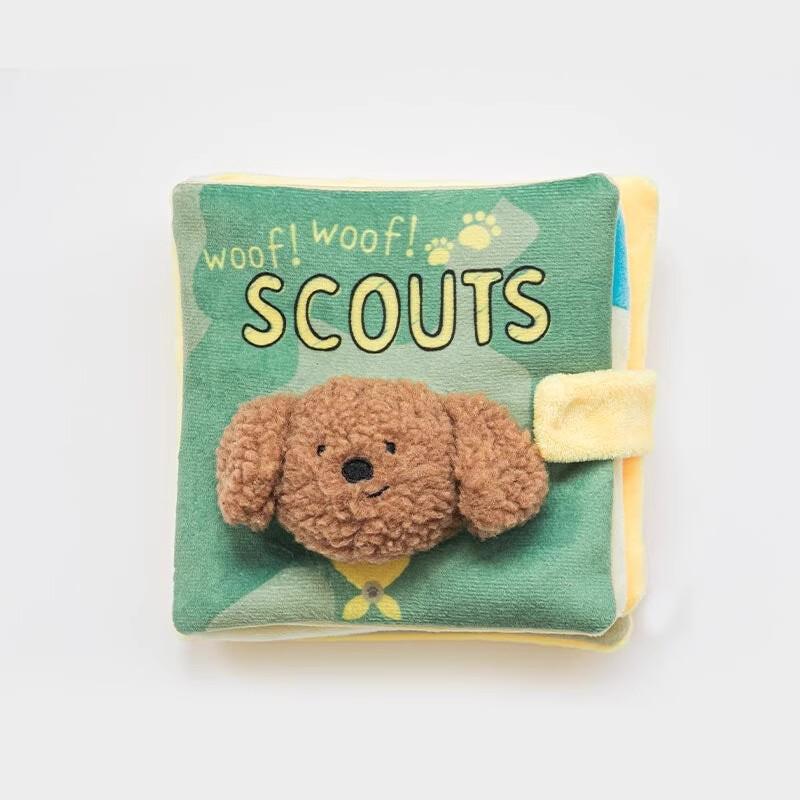 Interactive Puzzle Book Toy Dogs Cats - Plush Snuffle Mat With Treat Dispensing Scent Tracking Chewing Mental