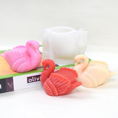 Neuer Weißer Schwan Silikon Kerzenform Seife Harz Gipsform Tier Vogel Schokolade Kuchen Backset Hochzeitsdeko Geschenke